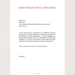 Konfirmationsurkunde «Modern»