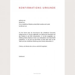 Konfirmationsurkunde «Modern»