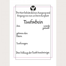 Taufschein Psalm 121, 8