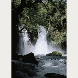 Bildbeschreibung - Wasserfall am Jordan