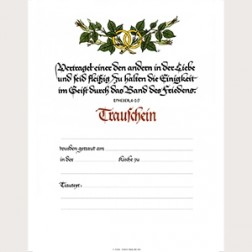 Trauschein Epheser 4, 2-3